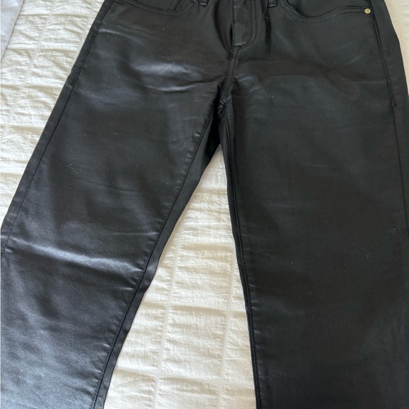 Tommy Hilfiger Faux Leather Jeans, 6 Black, NWOT - Picture 5 of 10